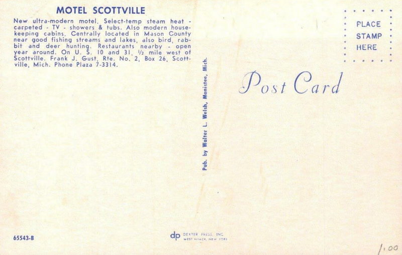 Motel Scottville - Old Postcard (newer photo)